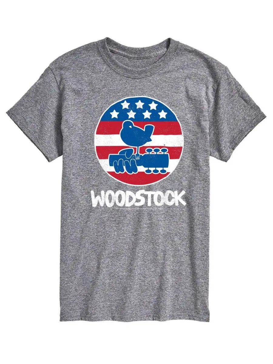 Мужская футболка с коротким рукавом и графическим принтом Woodstock Americana Airwaves — изображение 1 из 3, приглушенный