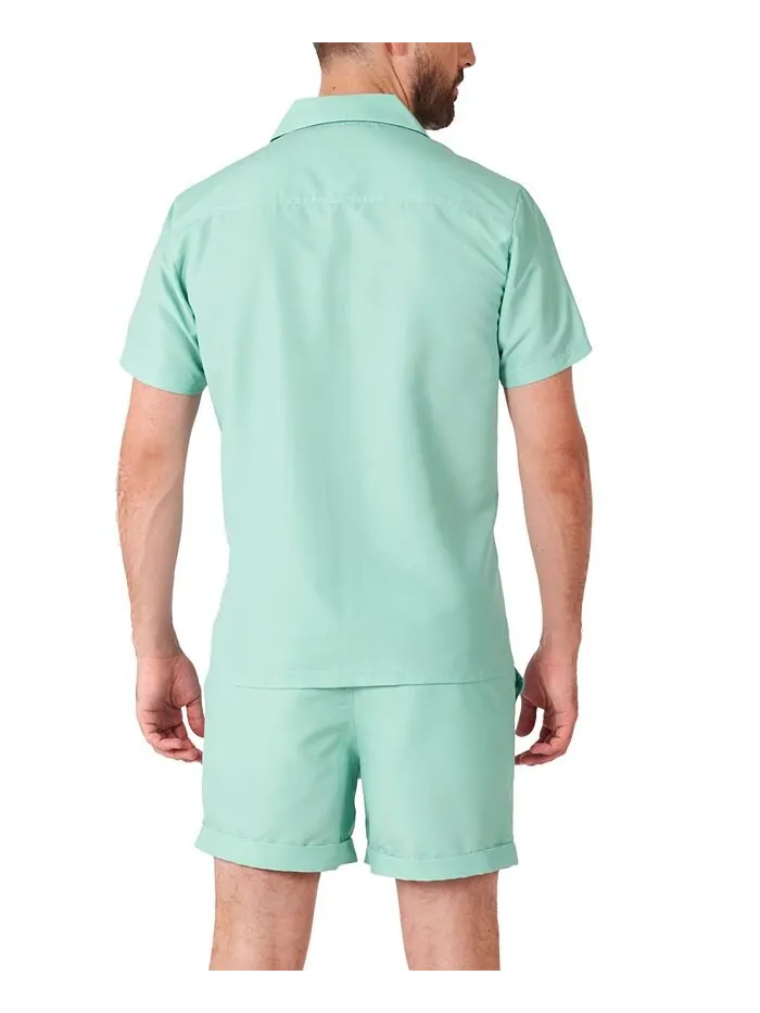 Мужская рубашка Magic Mint с короткими рукавами и усилителем; Комплект шорт OppoSuits — изображение 2 из 3, зеленый