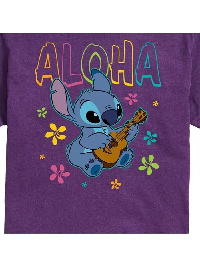 Мужская футболка с короткими рукавами Hybrid Apparel Lilo and Stitch AIRWAVES — изображение 3 из 9, фиолетовый