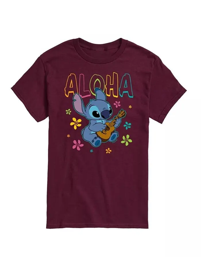 Мужская футболка с короткими рукавами Hybrid Apparel Lilo and Stitch AIRWAVES — изображение 1 из 8, красный