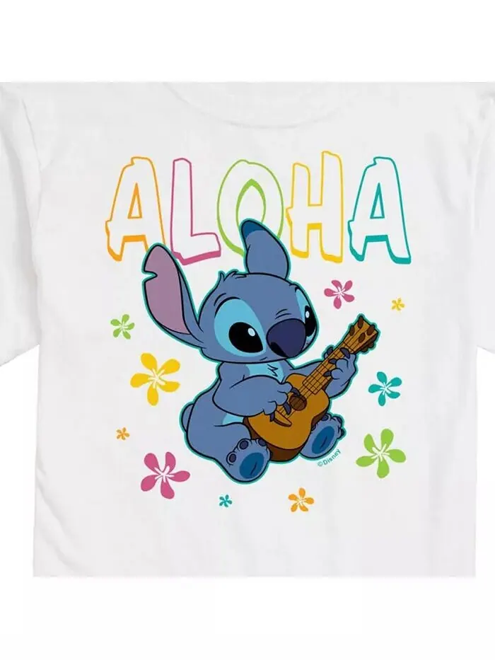 Мужская футболка с короткими рукавами Hybrid Apparel Lilo and Stitch AIRWAVES — изображение 3 из 8, белый