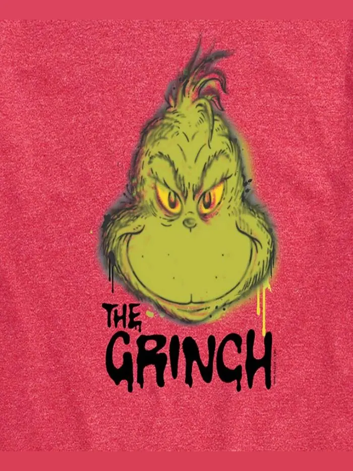 Мужская футболка с коротким рукавом The Grinch Face AIRWAVES — изображение 3 из 3, красный