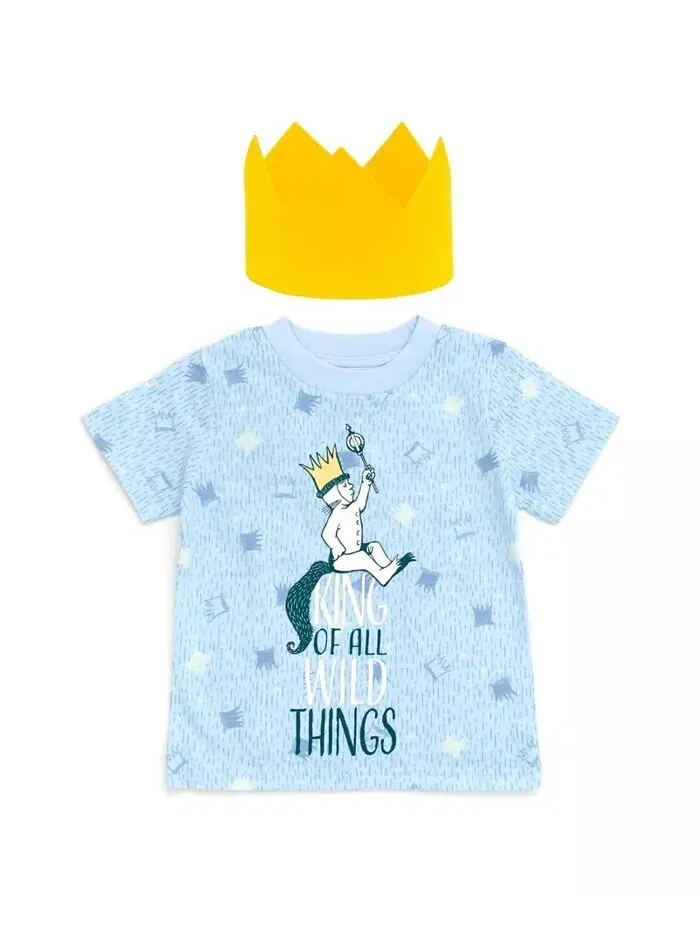 Футболка и корона для косплея Max для маленьких мальчиков «Where the Wild Things Are» Warner Bros. — синий