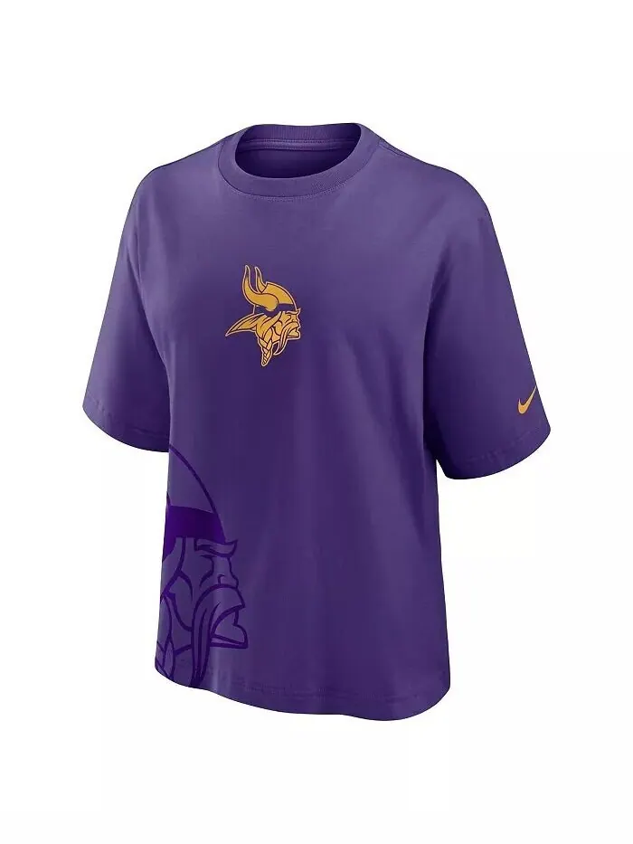 Женская фиолетовая футболка свободного кроя Minnesota Vikings Nike — изображение 2 из 3, фиолетовый
