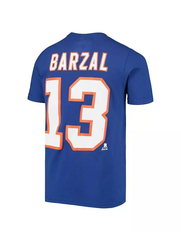 Футболка с именем и номером игрока Big Boys Mathew Barzal Royal New York Islanders Outerstuff — изображение 2 из 3