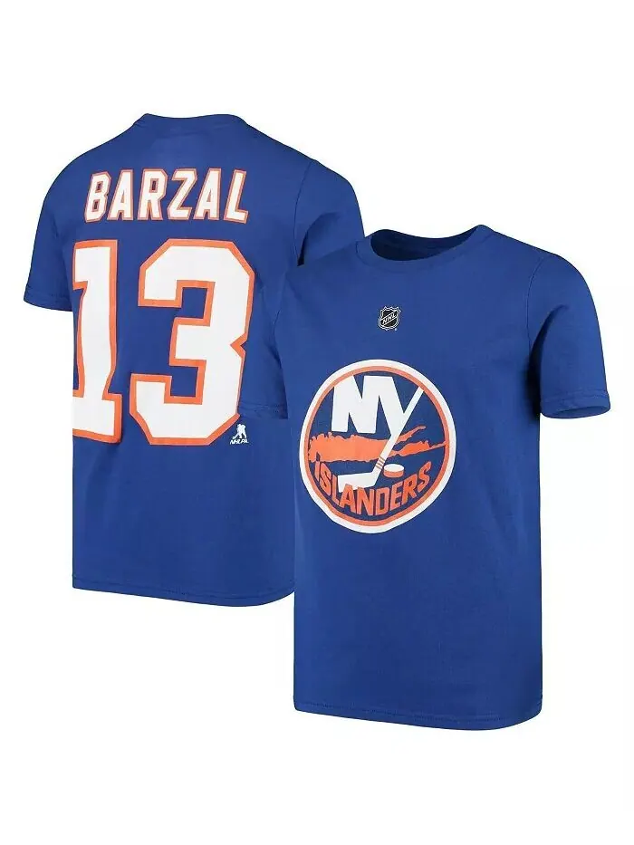 Футболка Big Boys Mathew Barzal Royal New York Islanders с именем и номером игрока Outerstuff — изображение 1 из 3