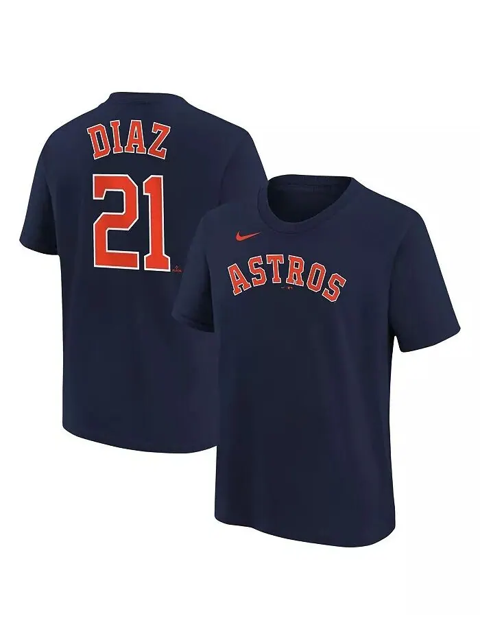 Темно-синяя футболка Big Boys Yainer Diaz Houston Astros с именем и номером Nike — изображение 1 из 3, темно-синий
