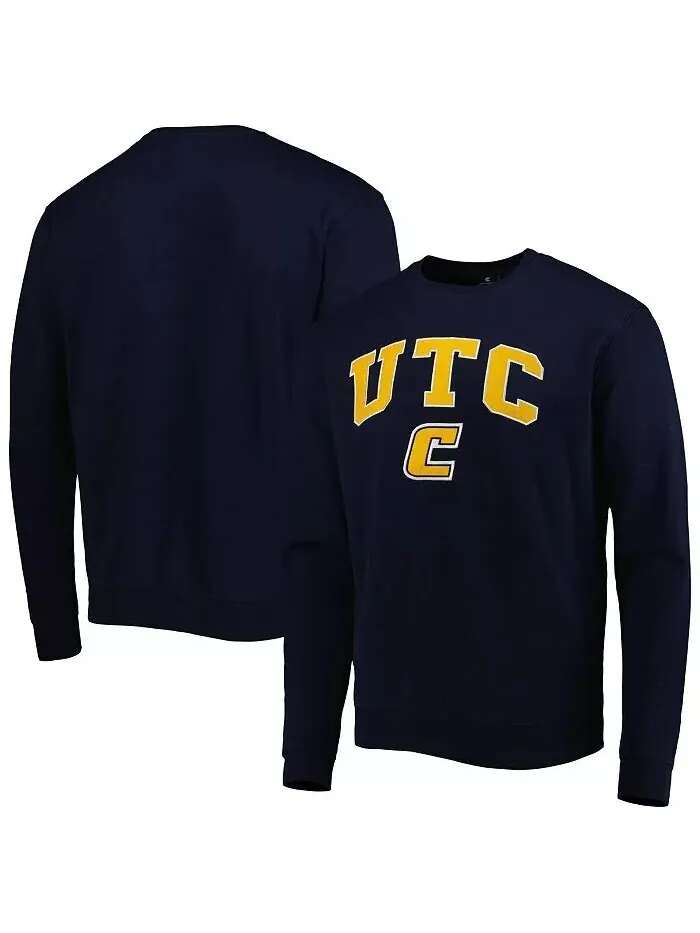 Мужской пуловер с логотипом Tennessee Chattanooga Mocs Arch Over Logo, свитшот Colosseum — изображение 1 из 3, темно-синий