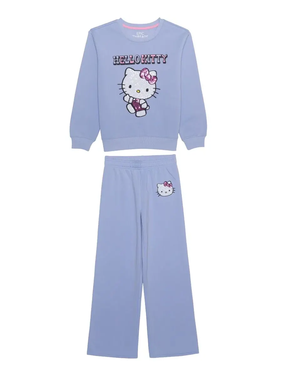 Комплект из 2 предметов толстовка и джоггеры Hello Kitty Graphic Epic Threads — изображение 1 из 8, синий
