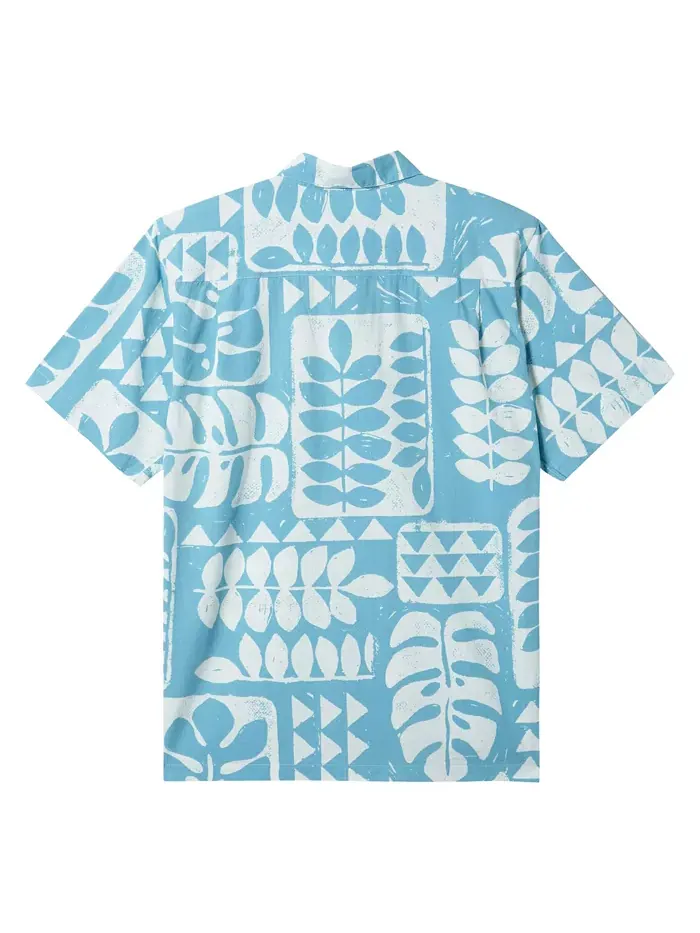 Мужская рубашка Quiksilver Turtle Island с коротким рукавом Quiksilver Waterman — изображение 3 из 3, синий