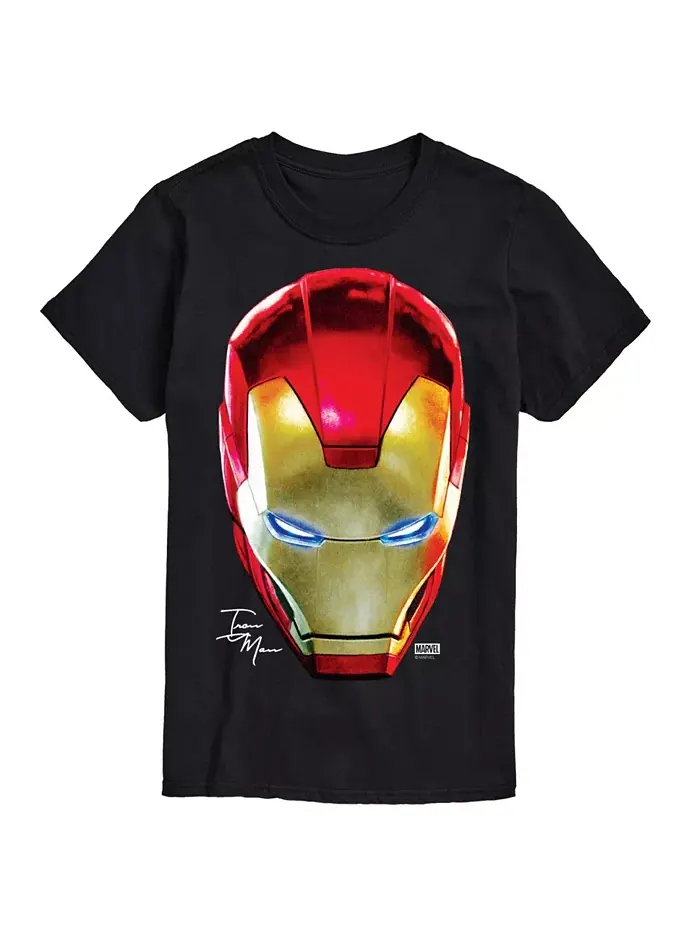 Мужская футболка с коротким рукавом и принтом Iron Man оверсайз AIRWAVES — изображение 1 из 3, черный