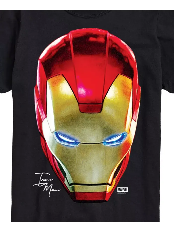 Мужская футболка с коротким рукавом и принтом Iron Man оверсайз AIRWAVES — изображение 3 из 3, черный