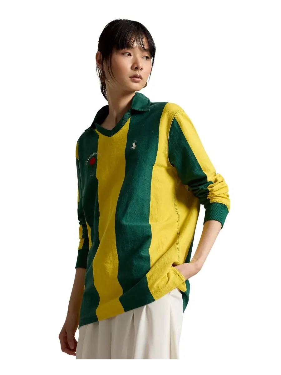 Свитшот Vintage с длинным рукавом Polo Ralph Lauren — изображение 1 из 5, зеленый/желтый