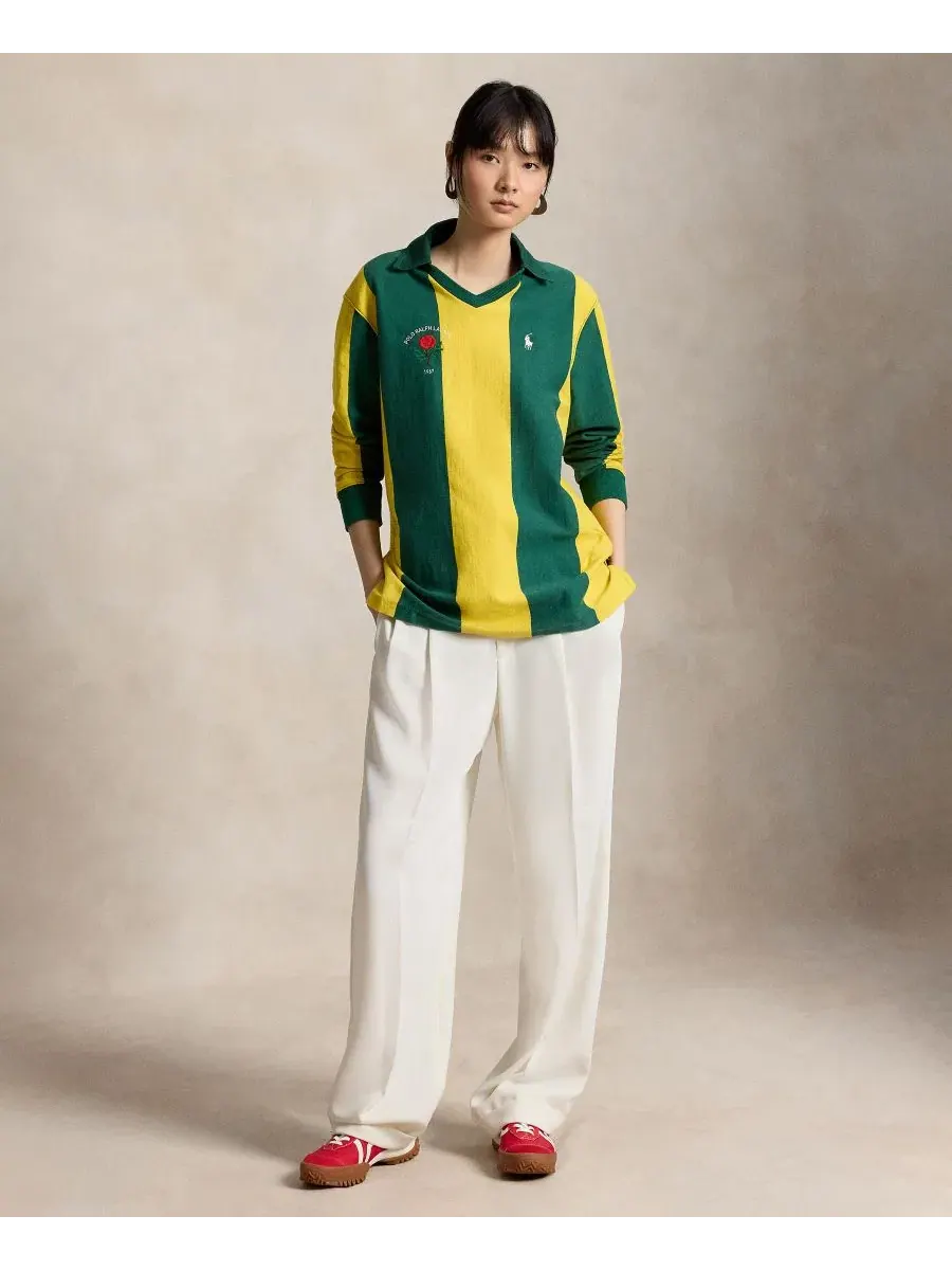 Свитшот Vintage с длинным рукавом Polo Ralph Lauren — изображение 2 из 5, зеленый/желтый
