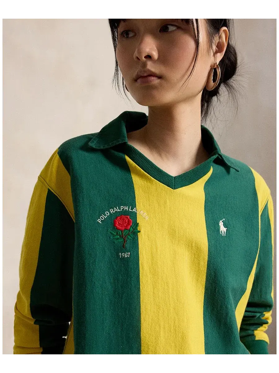 Свитшот Vintage с длинным рукавом Polo Ralph Lauren — изображение 3 из 5, зеленый/желтый