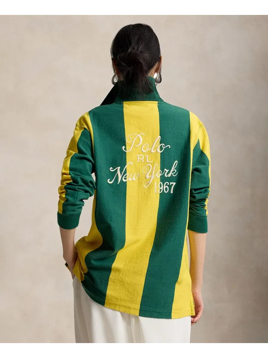 Свитшот Vintage с длинным рукавом Polo Ralph Lauren — изображение 4 из 5, зеленый/желтый