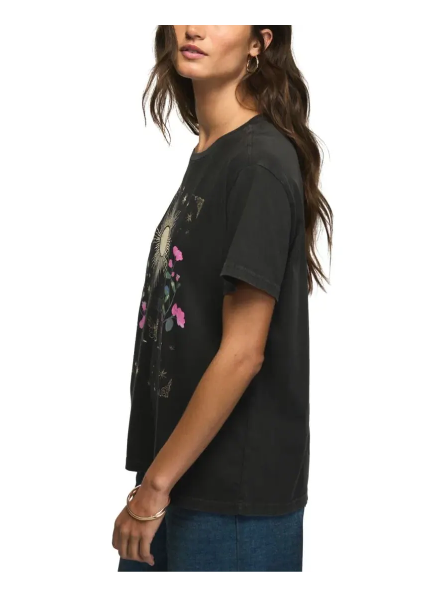 Футболка женская с принтом Celestial Lucky Sun Boyfriend Lucky Brand — изображение 3 из 5, черный