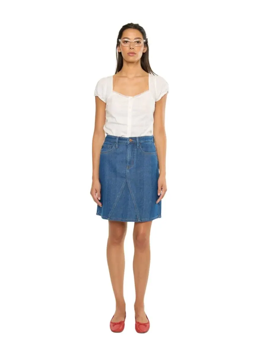 Юбка миди из люрекса с высокой посадкой Trina High Rise Skirt KanCan — изображение 1 из 7, средняя отмывка