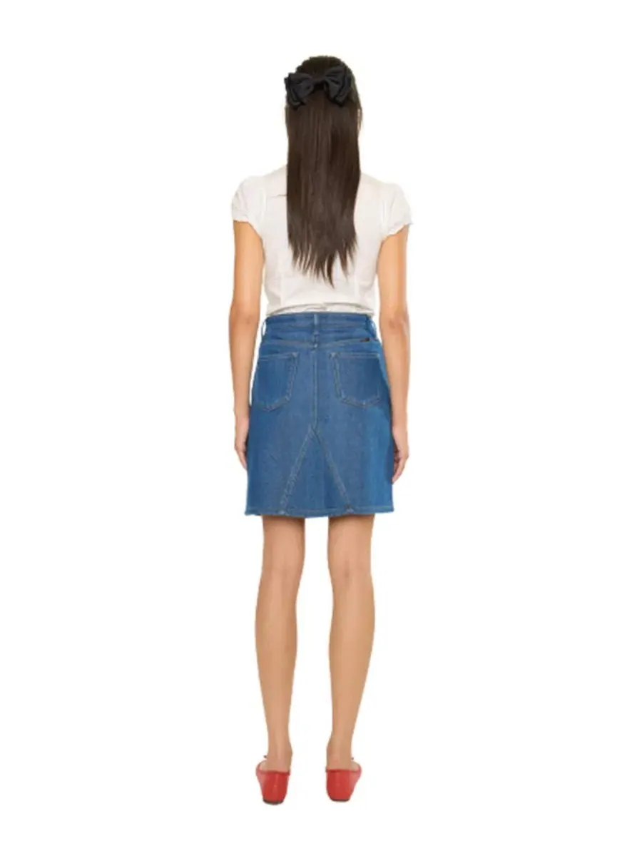 Юбка миди из люрекса с высокой посадкой Trina High Rise Skirt KanCan — изображение 2 из 7, средняя отмывка