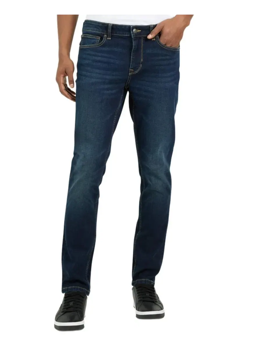 Джинсы прямого кроя с пятью карманами Bedford Slim Fit DKNY — изображение 1 из 3, синий