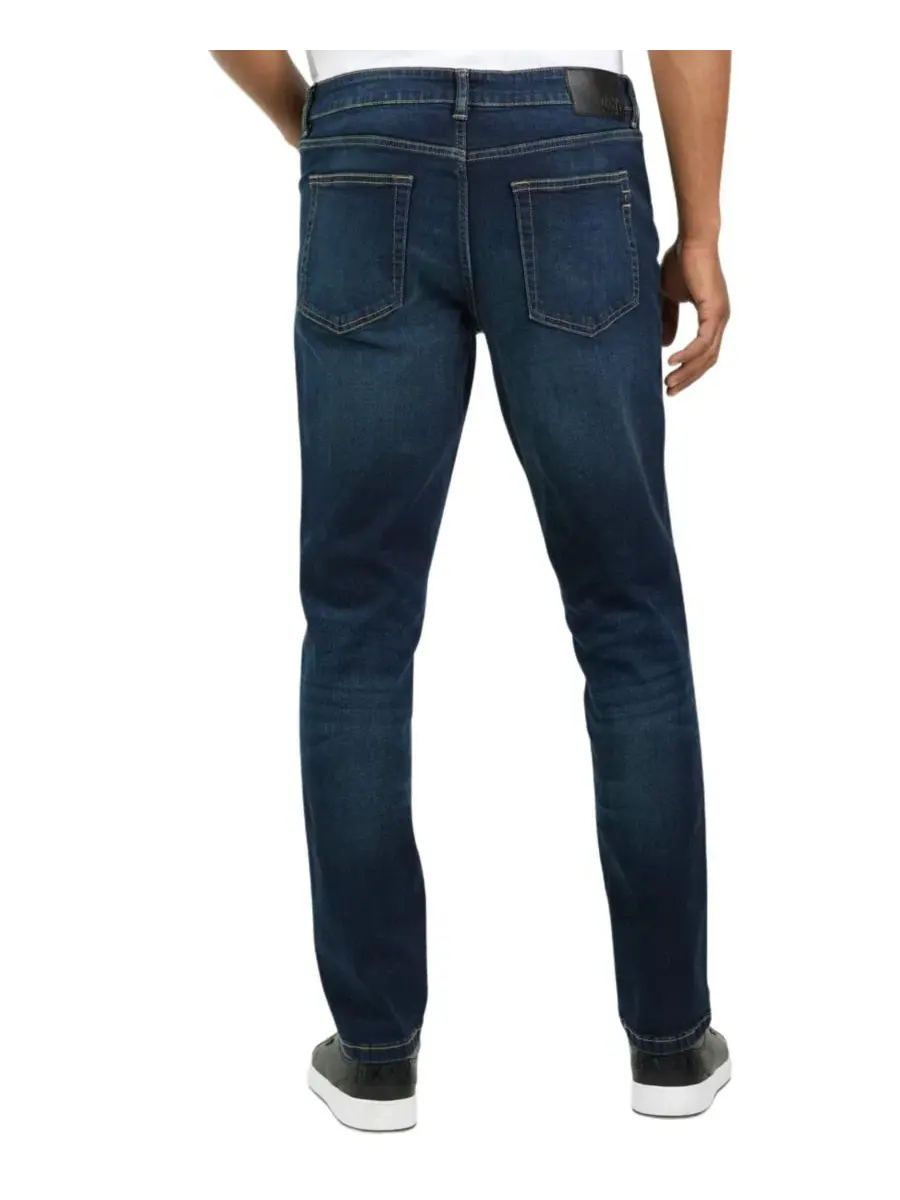 Джинсы прямого кроя с пятью карманами Bedford Slim Fit DKNY — изображение 2 из 3, синий