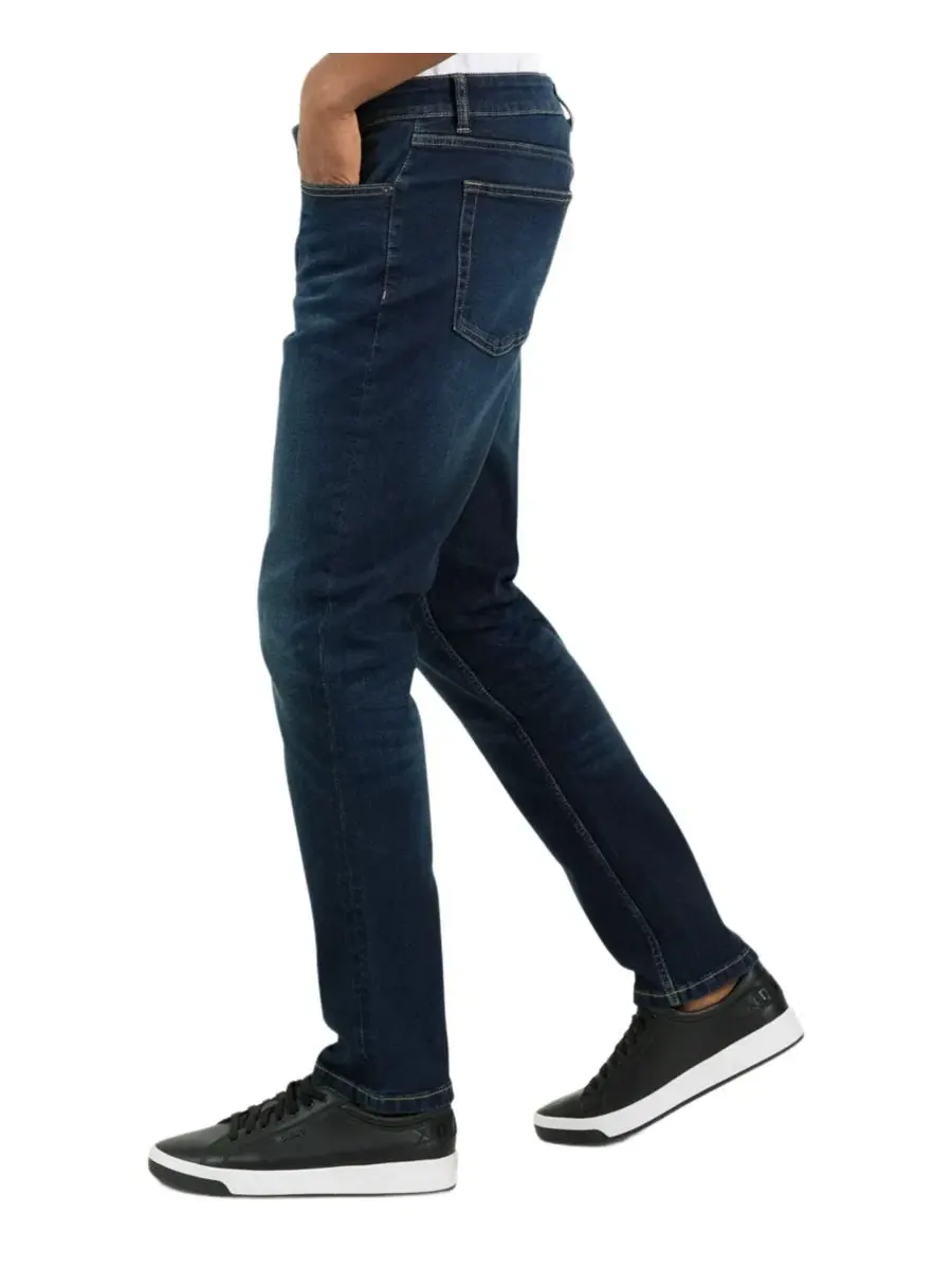 Джинсы прямого кроя с пятью карманами Bedford Slim Fit DKNY — изображение 3 из 3, синий
