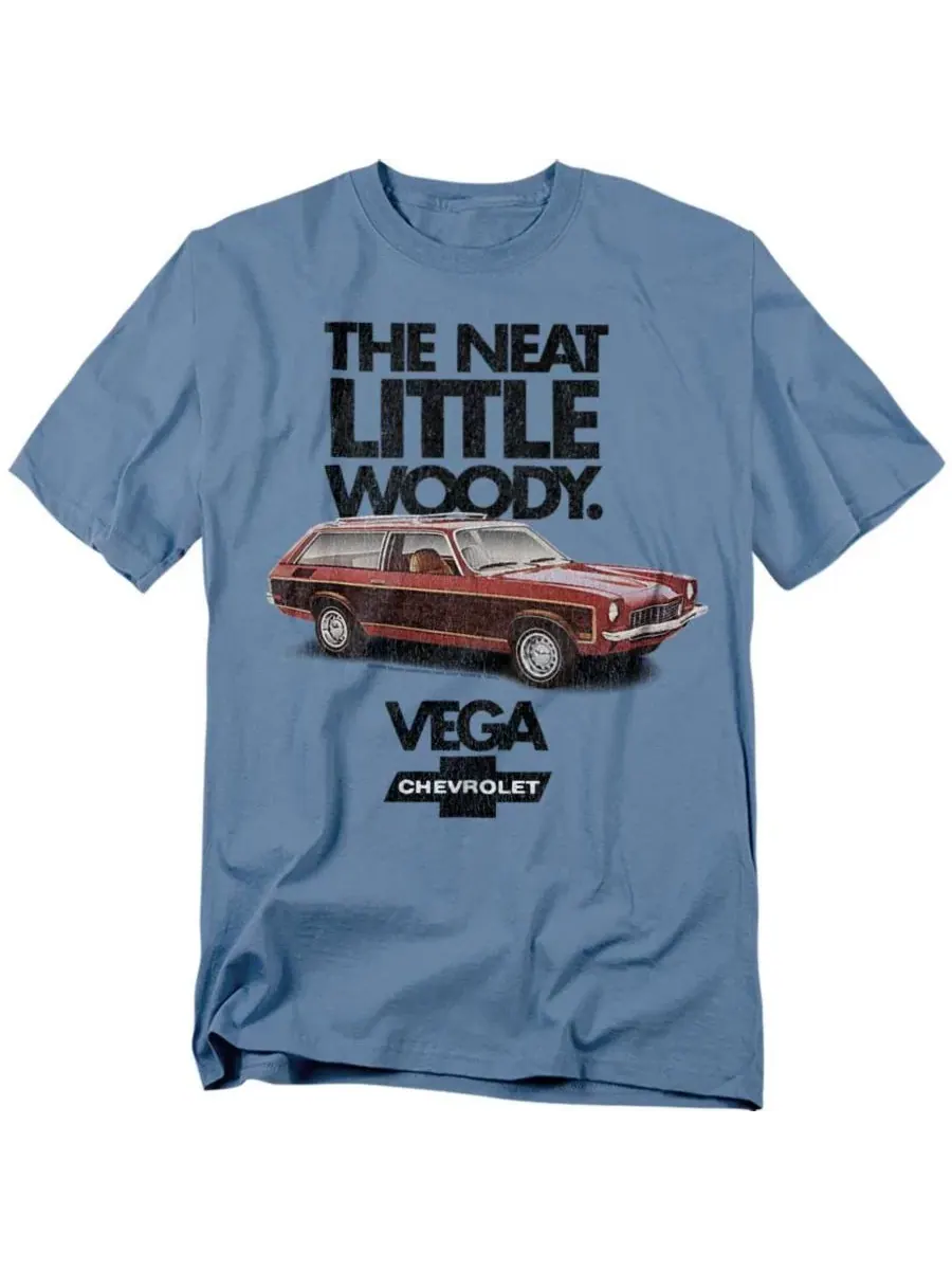 Футболка с длинным рукавом Chevrolet Vega The Neat Little Woody Corvette — изображение 1 из 3, синий