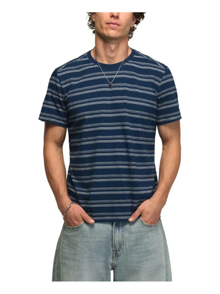 Футболка с джакардовым принтом Lucky Brand — изображение 1 из 4, синий