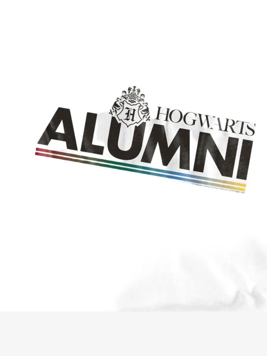 Футболка с принтом Hogwarts Alumni Harry Potter — изображение 2 из 3, белый
