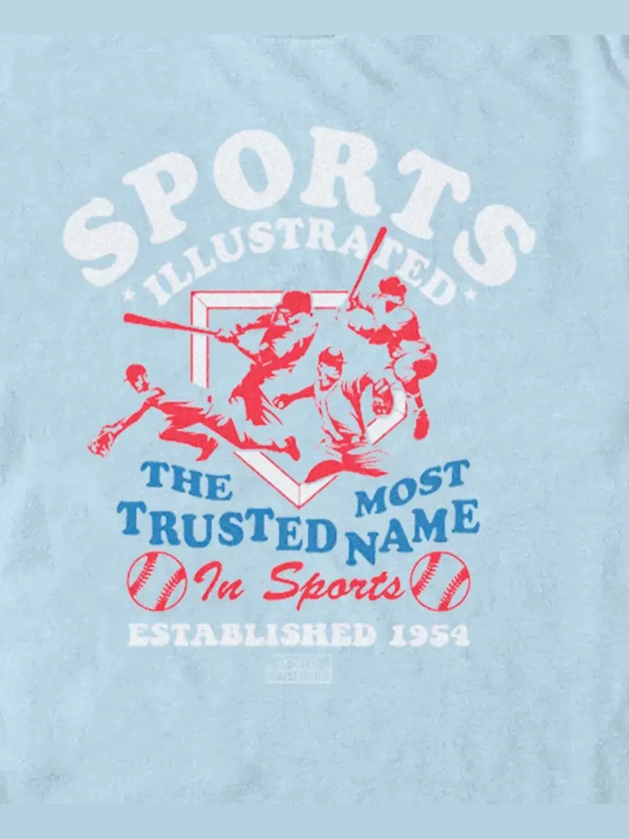 Футболка с принтом Baseball Graphic Fifth Sun — изображение 3 из 3, светлый синий