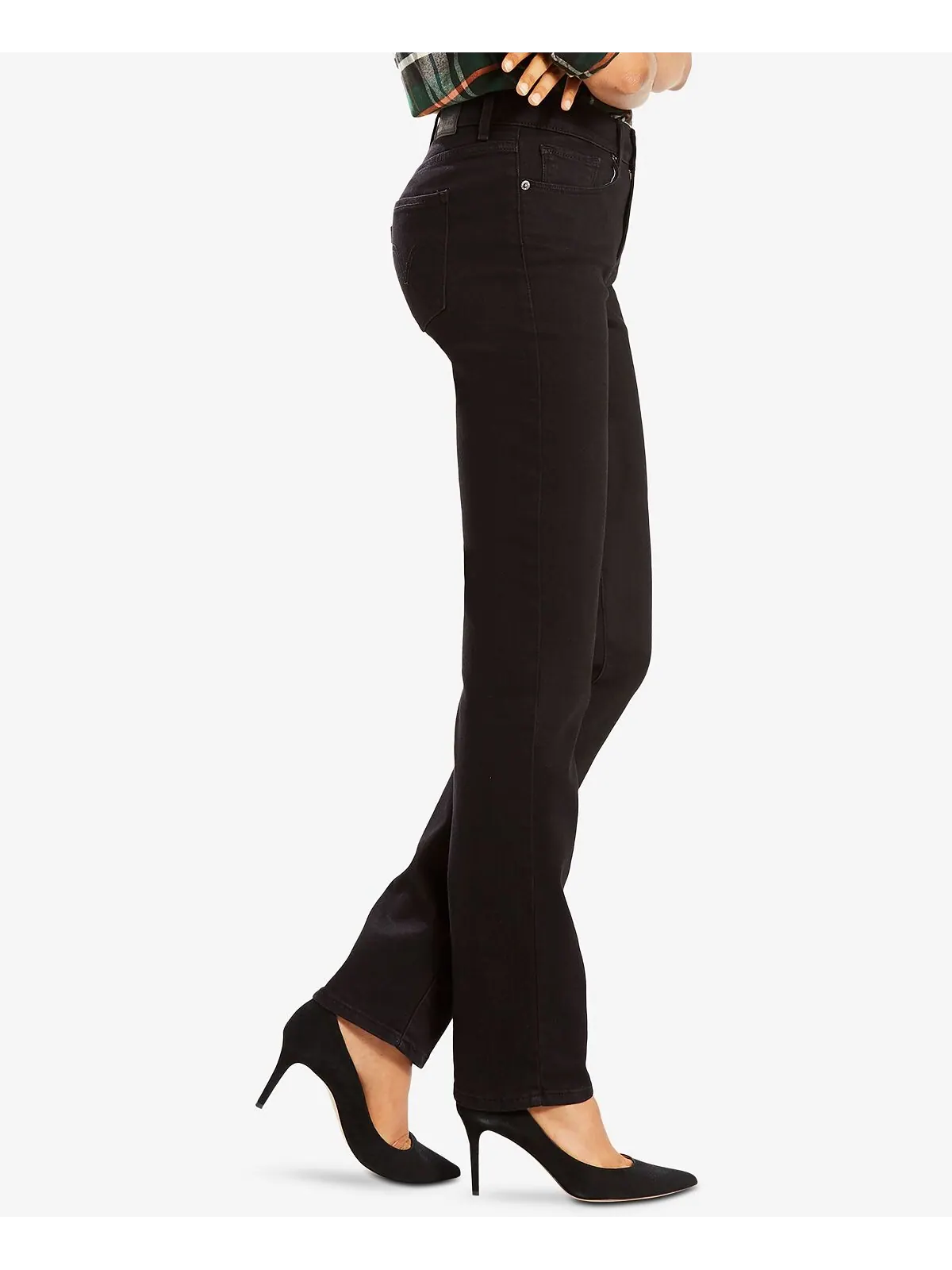 Женские джинсы Levi's Classic Mid-Rise Straight-Leg — изображение 3 из 7, черный