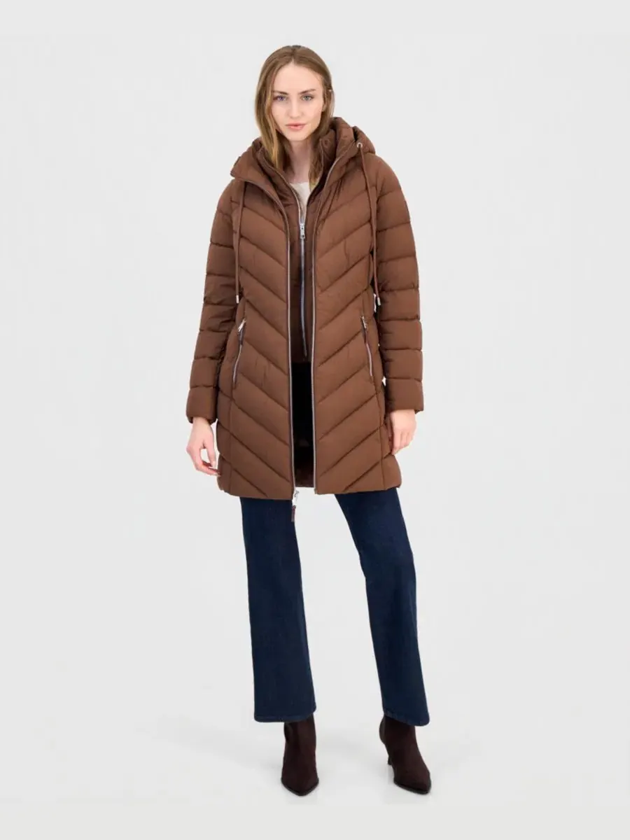 Куртка-пуховик с капюшоном Calvin Klein — изображение 5 из 5, коричневый