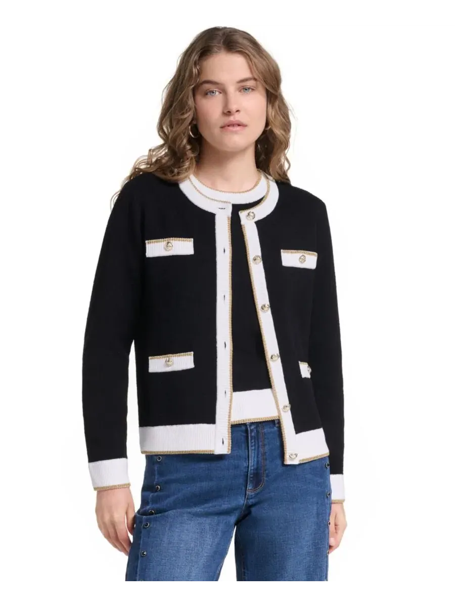 Кардиган с четырьмя карманами, модель Four-Pocket Cardigan KARL LAGERFELD PARIS