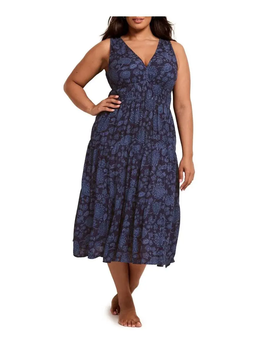 Платье макси для отдыха Zahira Plus-Size Adore Me — изображение 1 из 4, синий