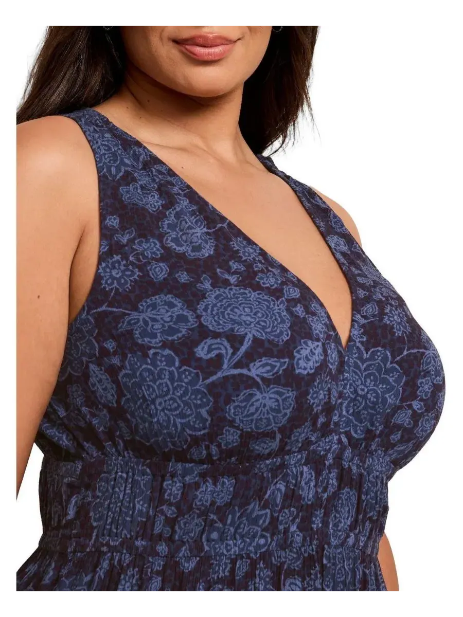Платье макси для отдыха Zahira Plus-Size Adore Me — изображение 2 из 4, синий