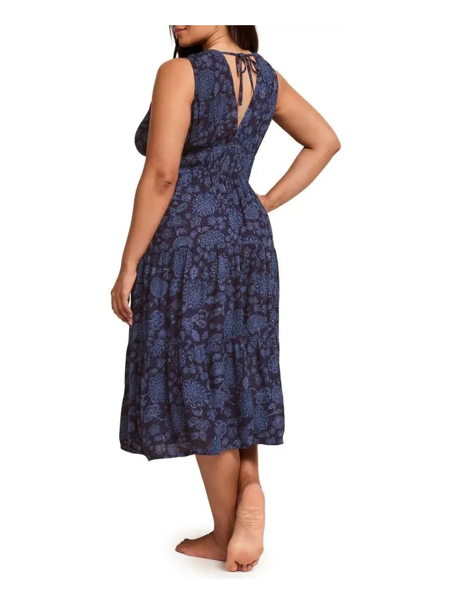 Платье макси для отдыха Zahira Plus-Size Adore Me — изображение 3 из 4, синий