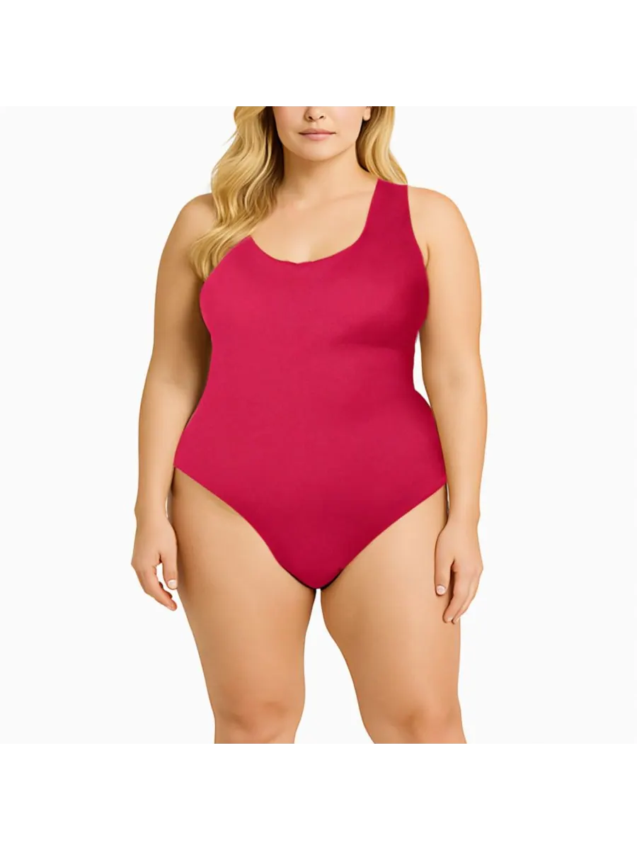 Женский слитный купальник с открытой спиной Swimsuits for All — изображение 1 из 3, зеленый