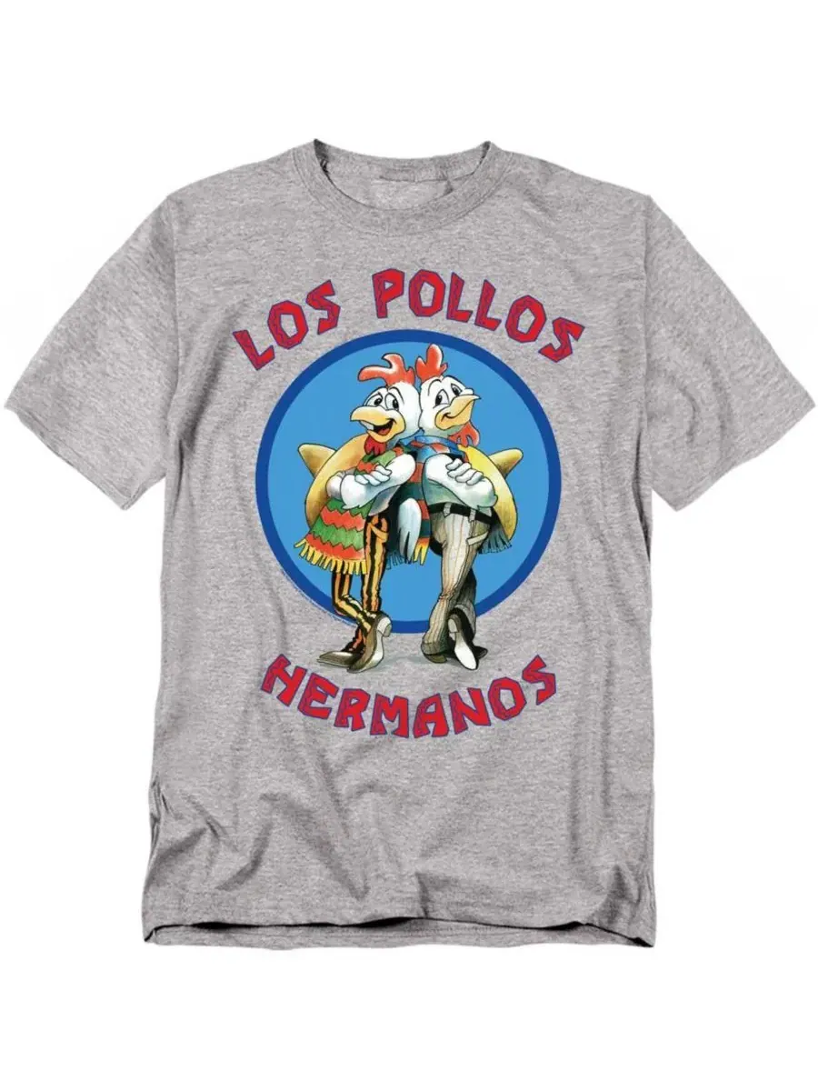 Футболка с принтом Los Pollos Hermanos Breaking Bad — серый