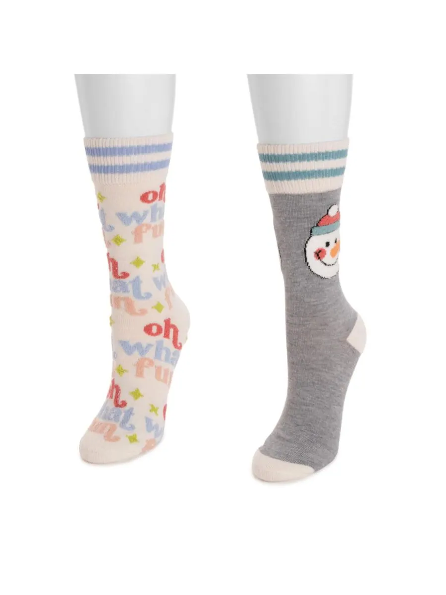 Женские уютные домашние носки с оригинальным дизайном, 2 пары MUK LUKS — изображение 2 из 2