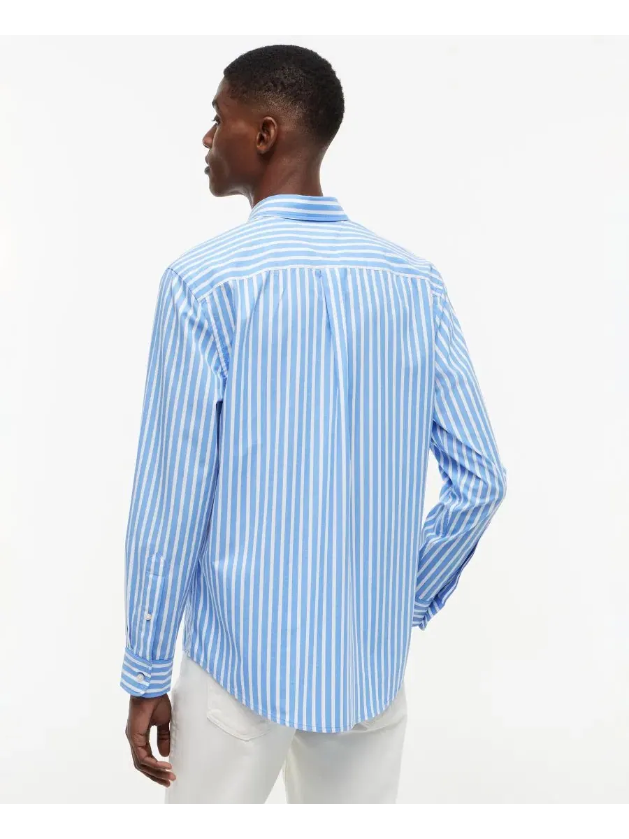 Рубашка с длинным рукавом Regular Fit Flex Poplin Stripe Tommy Hilfiger — изображение 4 из 4, синий