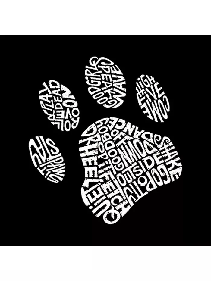 Футболка мужская Word Art - Dog Paw LA Pop Art — изображение 2 из 3, черный