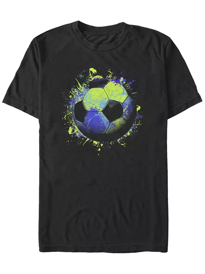 Мужская футболка Generic Additude Soccer Splat с коротким рукавом Fifth Sun — изображение 1 из 1, черный