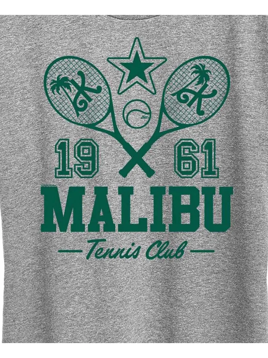 Футболка с принтом Barbie Ken Malibu Tennis Club Hybrid Apparel — изображение 3 из 3, серый