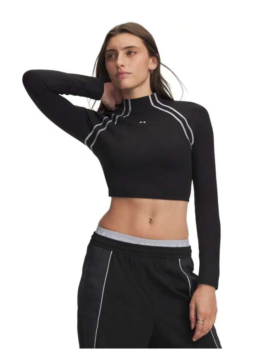 Женский лонгслив с высоким воротником Motion Under Armour — изображение 1 из 3, черный