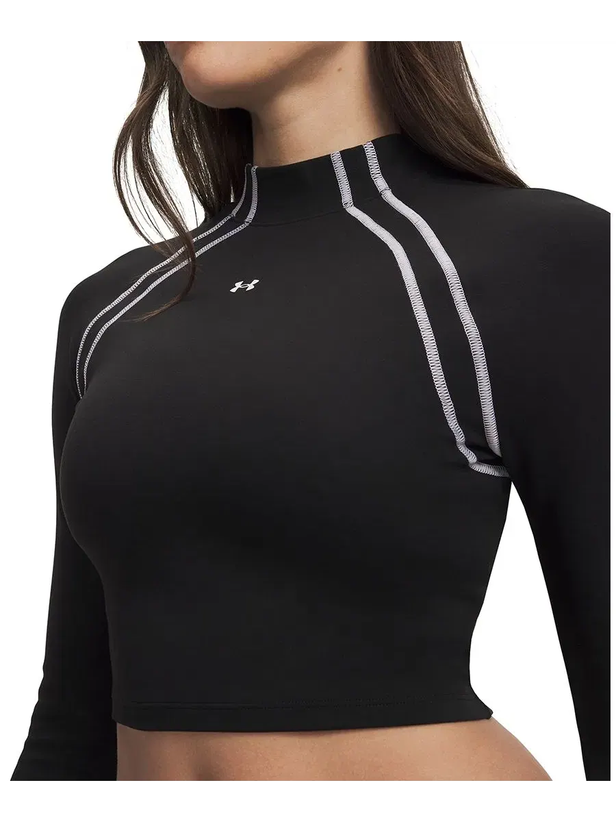 Женский лонгслив с высоким воротником Motion Under Armour — изображение 2 из 3, черный
