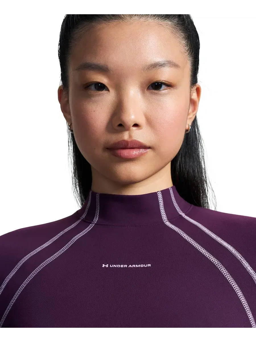 Топ с длинным рукавом и высокой горловиной Under Armour — изображение 5 из 8, фиолетовый/белый