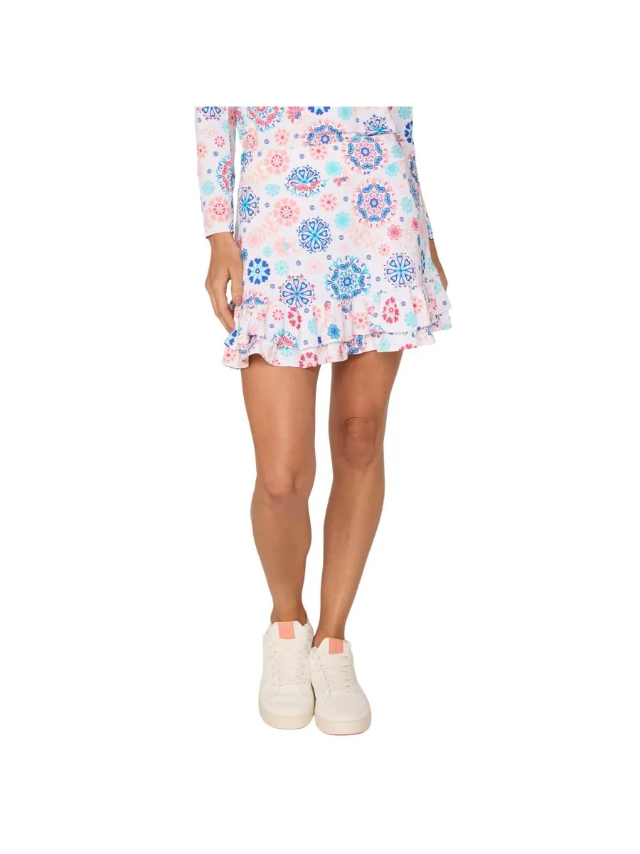 Шорты-юбка G Lifestyle с двойной оборкой G Lifestyle Clothing, Coral medallion