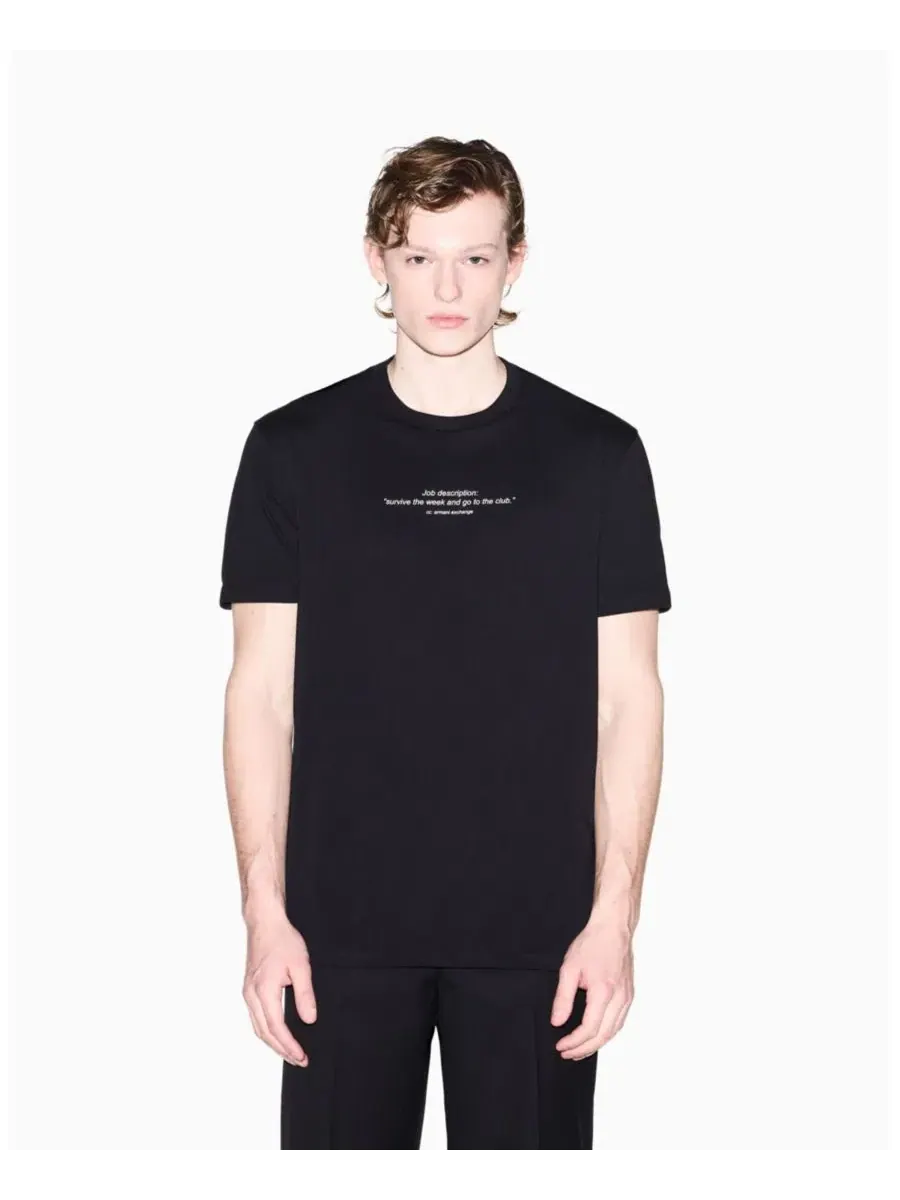 Футболка с коротким рукавом с принтом Fun Wording A|X Armani Exchange — изображение 1 из 5, черный