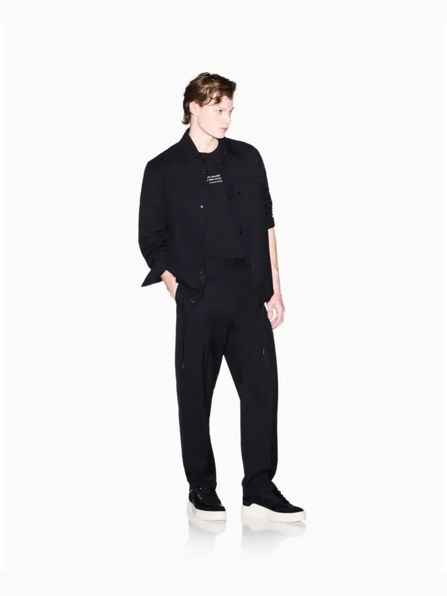 Футболка с коротким рукавом с принтом Fun Wording A|X Armani Exchange — изображение 2 из 5, черный