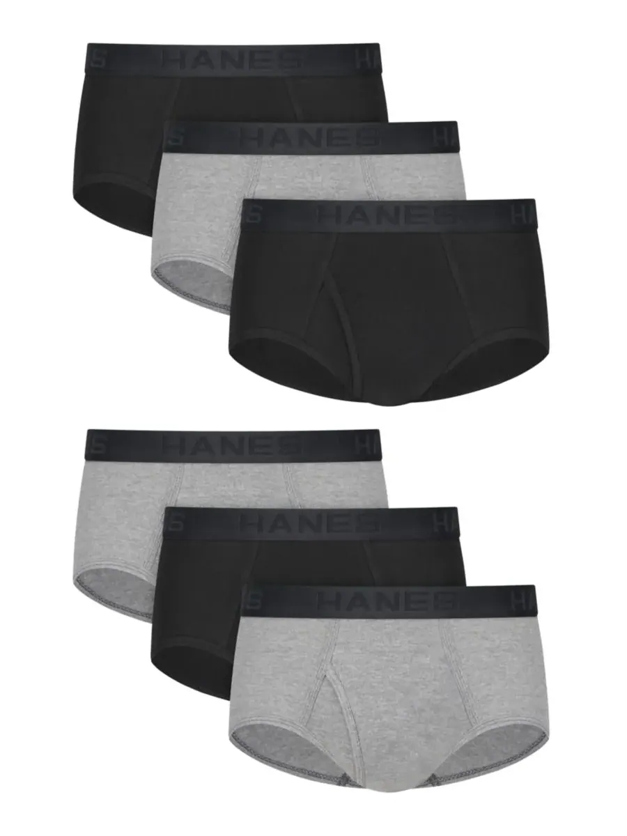 Мужские трусы Ultimate Dyed, упаковка из 6 штук Hanes — изображение 1 из 5, черный/серый